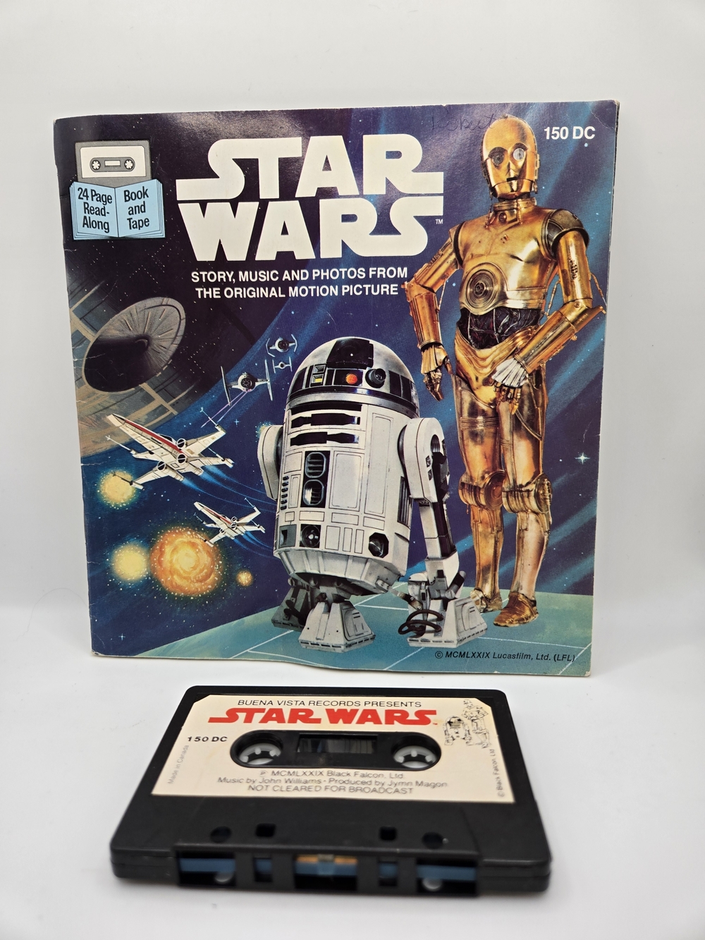Star Wars Blue White Black Illustrated Read-Along Set With Cassette